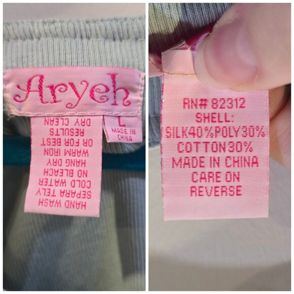 Aryeh ✦ Mint Green Ruffle Lace Long Sleeve Blouse ✦ Boho Romantic Feminine L - Picture 9 of 11